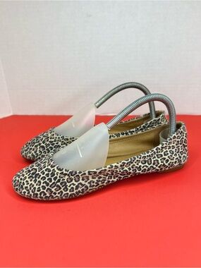 Lucky Brand Erin Womens Suede Leather Ballet Flats in Leopard Size 7M Worn 1X!